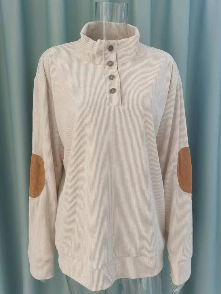 Men's Casual Corduroy Henley Hoodie - 2024 Long-Sleeve Pullover