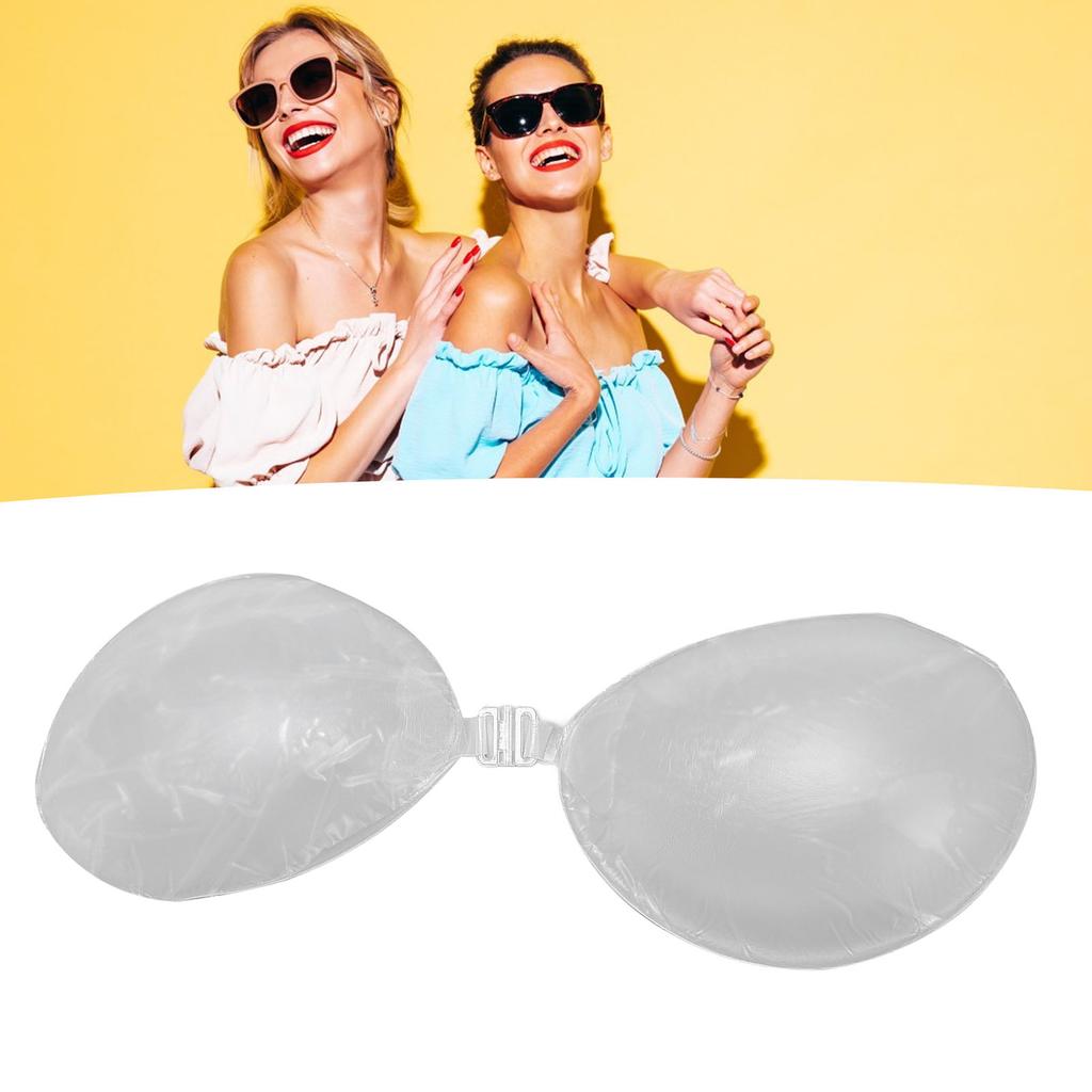 1 Pair Silicone Bra Inserts Water Proof Thickened Reusable Transparent Bra Pads For Swimwear and Str
