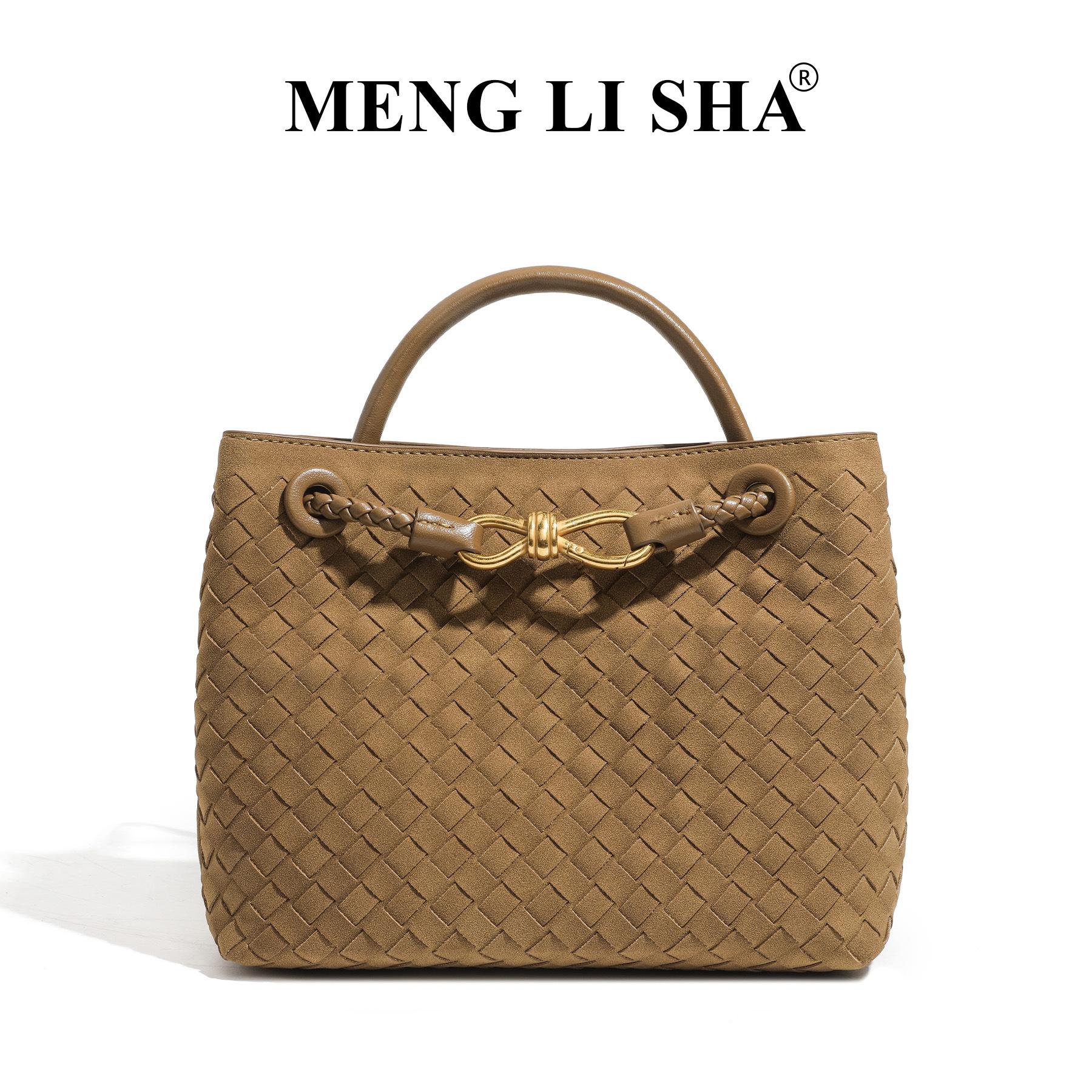 

Autumn and Winter New Suede Hand Woven Bag, Shoulder Cross Tote Bag, Commuting Tote Bag, Vegetable Basket, Women s Bag хакі