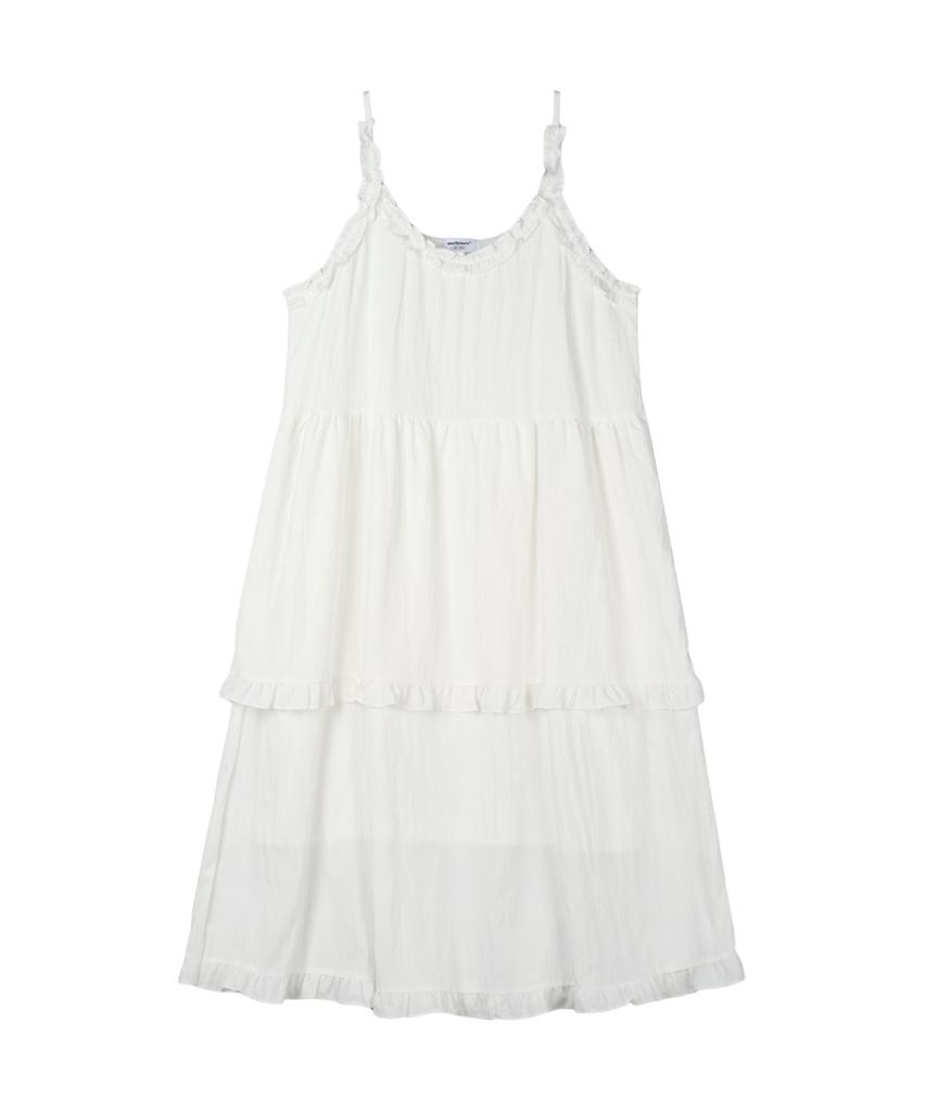 Mellotoli Frill Layer Long Dress (White)