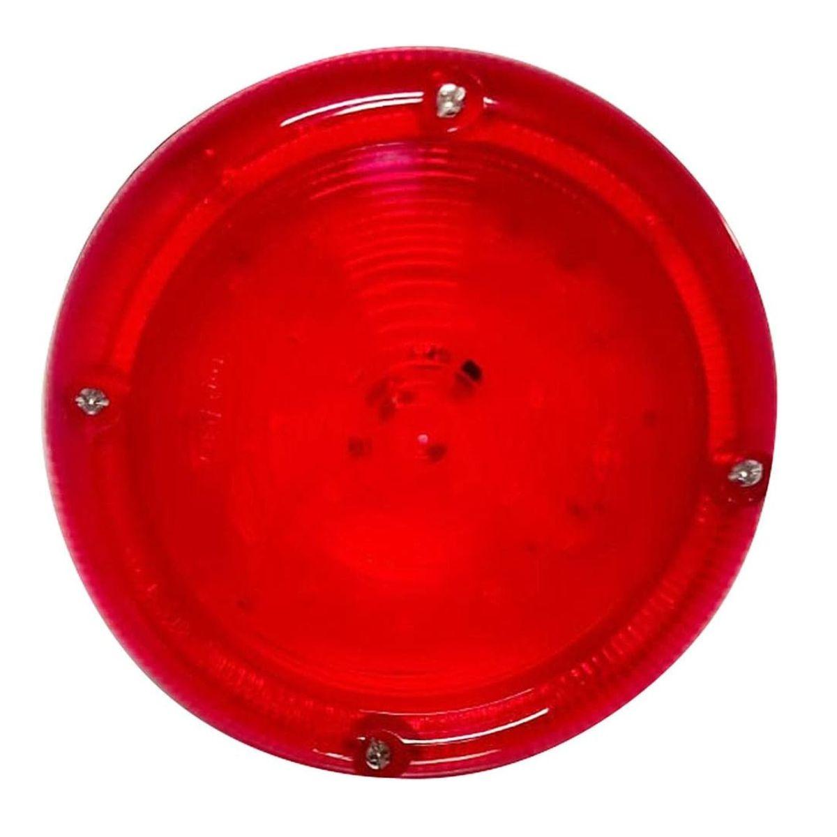 

LED Interior Lamp Light – 24 SMD Super Bright 24V Round Dome Light (Red) | Universal Interior Lamp for Truck, Trailer, Tractor, Bus, Car (Single) червоний