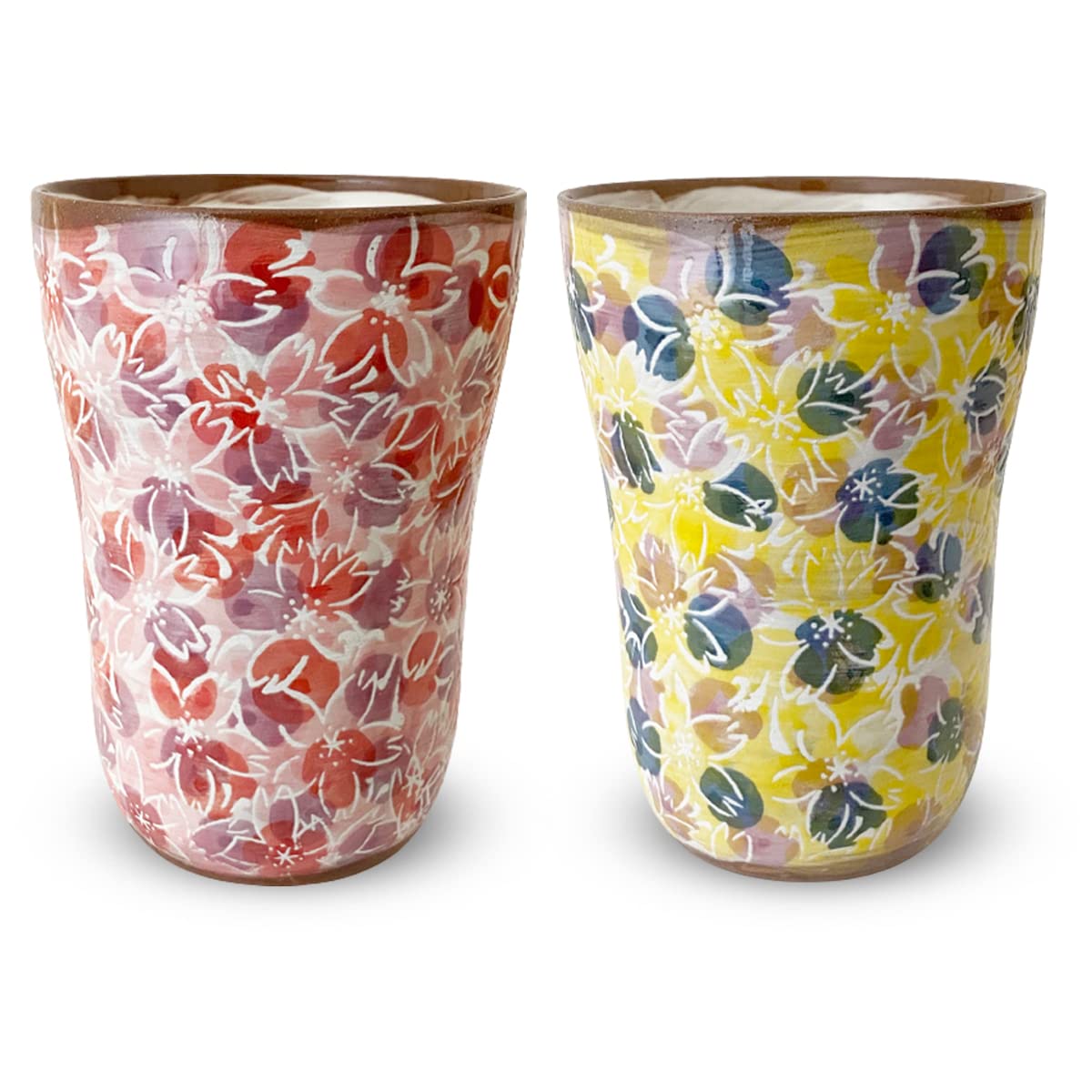 J Kitchens Kobo Sho~ Mankai High Cup, Pear (Pink/Blue), Hasami Ware, Made in Japan