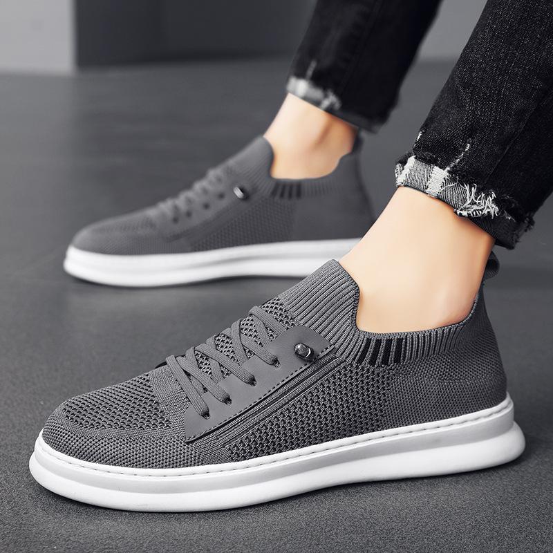 Summer breathable mesh casual sports deodorant mesh shoes lazy soft sole black flat shoes 39