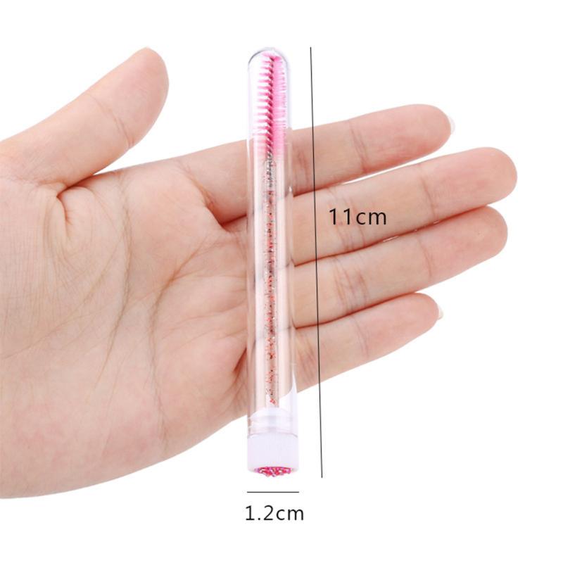 50pcs Disposable   Crystal Lash  Brow  Brush Separate With Tube Eyelash Brush For Eyelash Extension