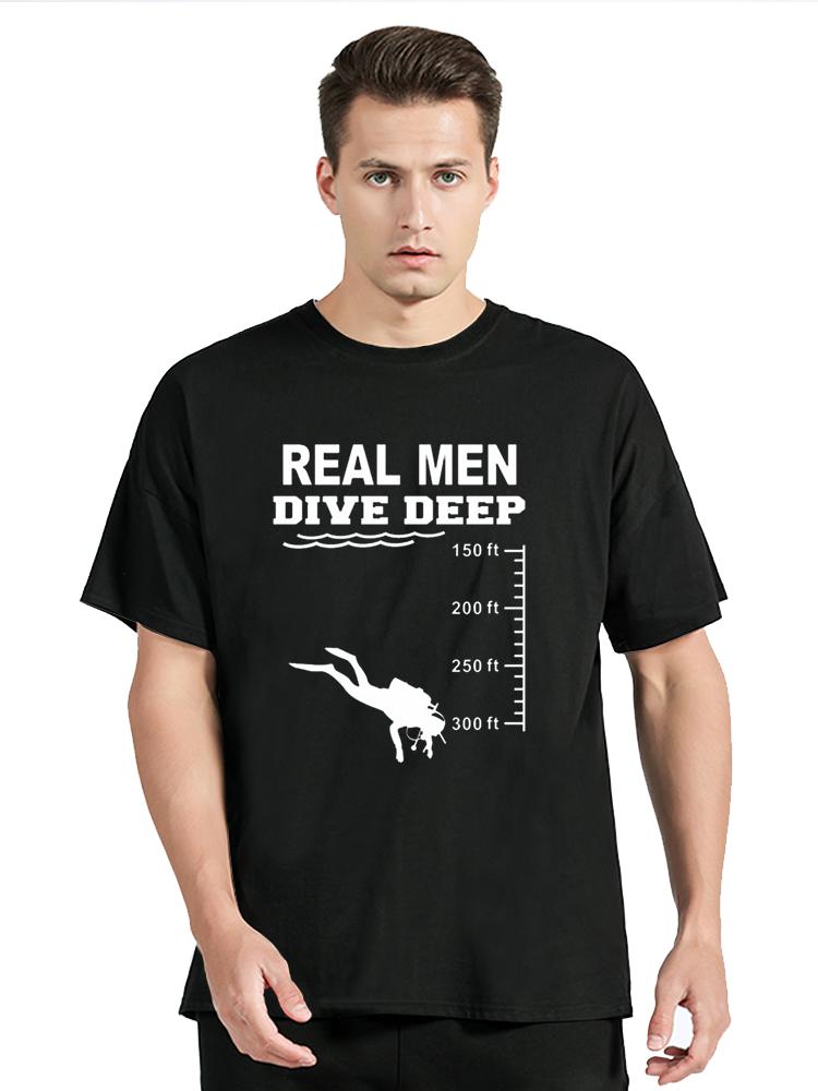 Scuba Dive T-Shirt Summer Fashion Casual Graphic Cotton T Shirt Clothing Oversized Unisex Fitness tshirt Tops Tees
