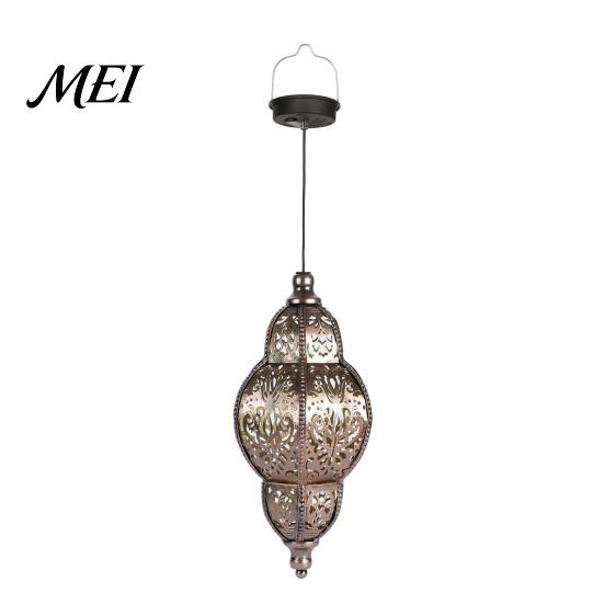 Energy Efficient Solar Lights Hanging Lights, Moroccan Style Waterproof Outdoor Lanterns, Lanterns Powered Garden Lighting for Yard Patio Decor Metal 1pc