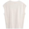 Calvin Klein Casual Minimalist Letter Jacquard V-Neck Knit Vest Women Vest Milk-White J224560