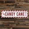 Retro Metal Tin Sign Christmas Candy Cane Merry Christmas Wall Art Home Porch Decor Red White 10x40 Cm