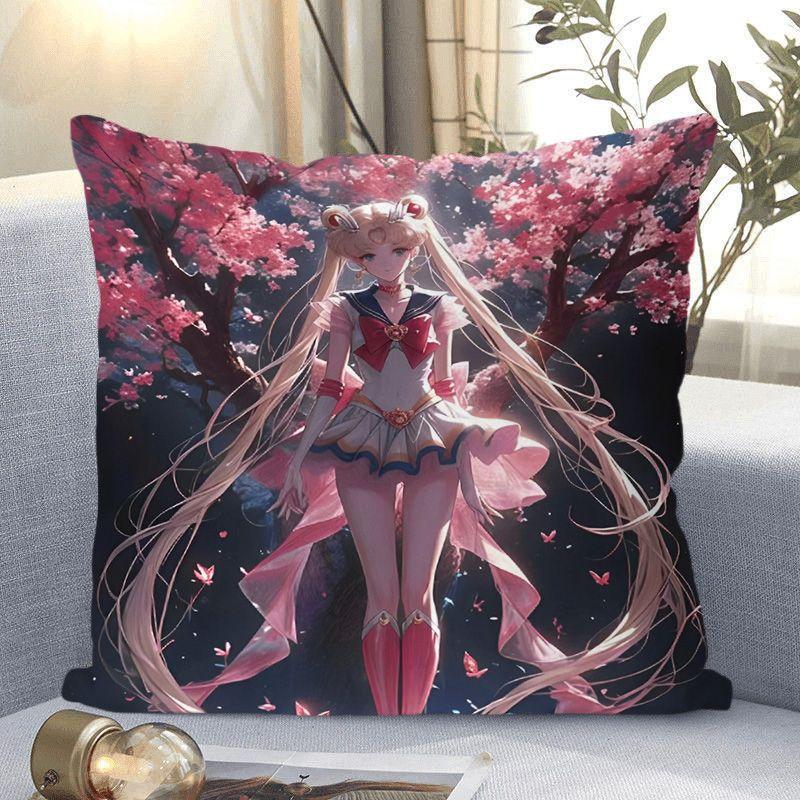 Cushion Pillow, Cute Water Ice Moon Hare Animation Peripheral Bed Sofa Decorative Pillow