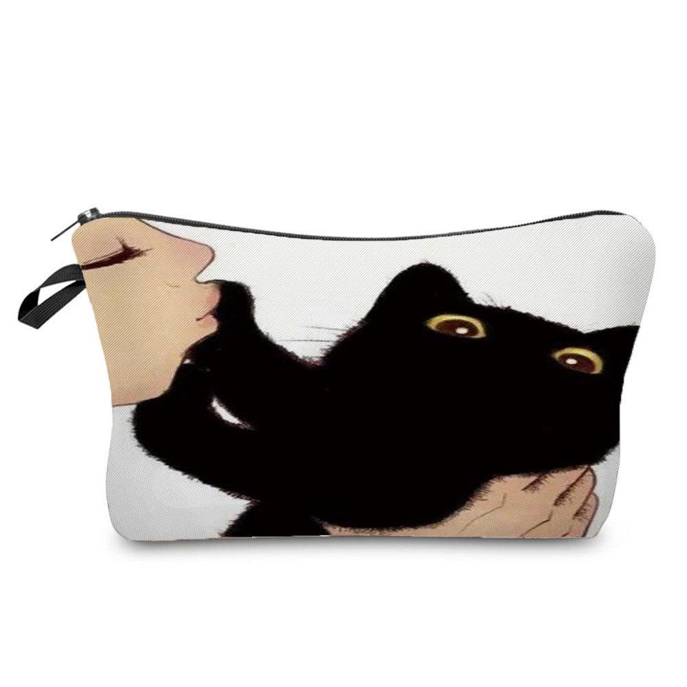 Women Cat Print Cosmetic Bag Toiletries Organize Travel Storage Case  6405