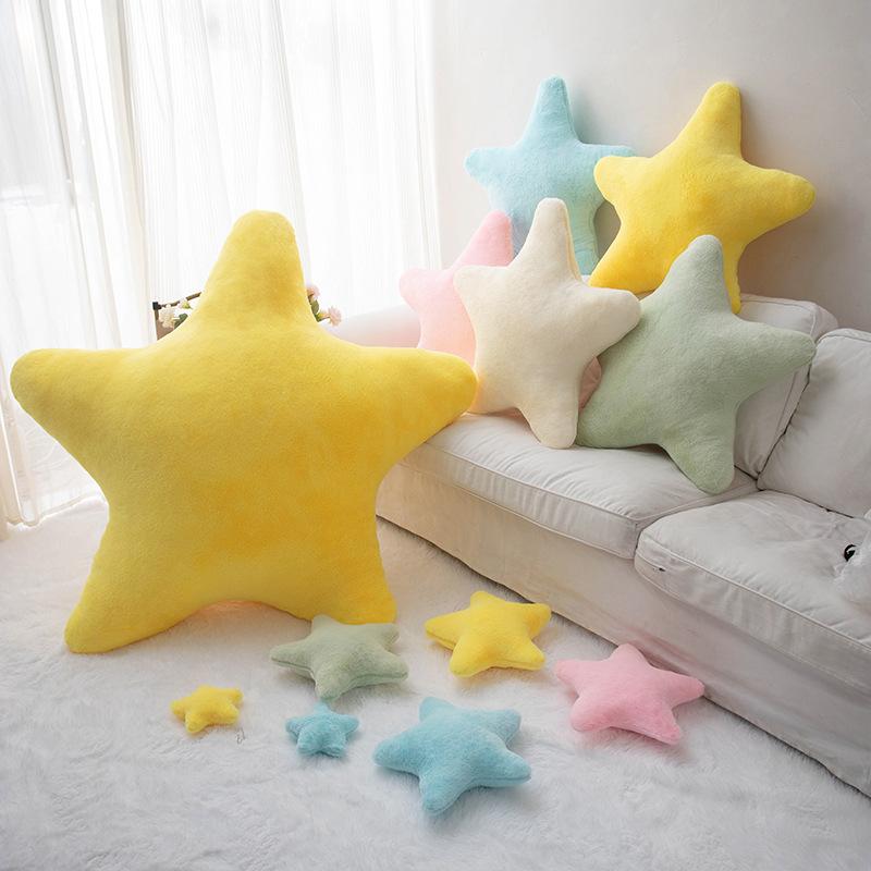 Star Pillow Plush Toy for Girls Sleeping Soft Stuffed Animal Doll Cute Gift