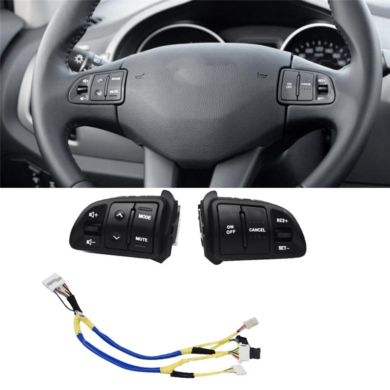 Portable Car Steering Wheel Button With Heating Harness 96700-3W502 For Kia Sportage 2011-2016 Cruise Volume Control Switch Repl