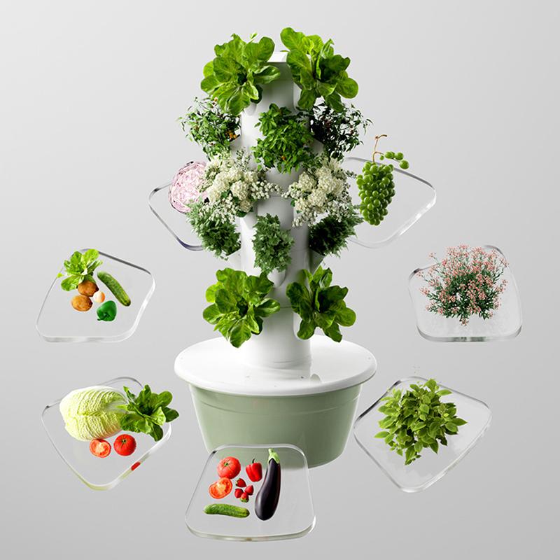 Hydroponic Growing System Indoor Outdoor Home Grow Herb Vertical Garden Tower Vegetable Planter Pot Kit DIY