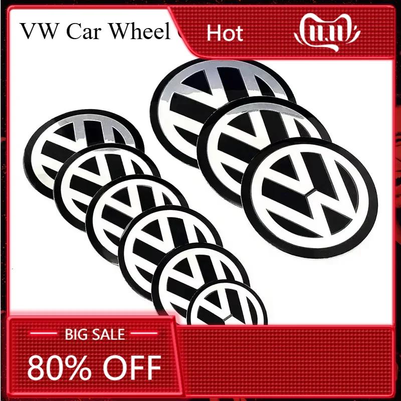 2025 Gorący Volkswagen 4 szt. 45mm 56mm 60mm 65mm 70mm 75mm 90mm Naklejka z Logo Środka Koła Samochodowego Emblemat Nakładki na Felgi Pokrywa Piasty Odznaka Naklejka