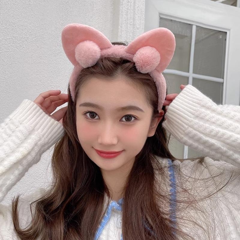 Cat Ears Headbands Furry Plush Headbands Hair Accessories for Girls and Womens Holiday Party Headwear