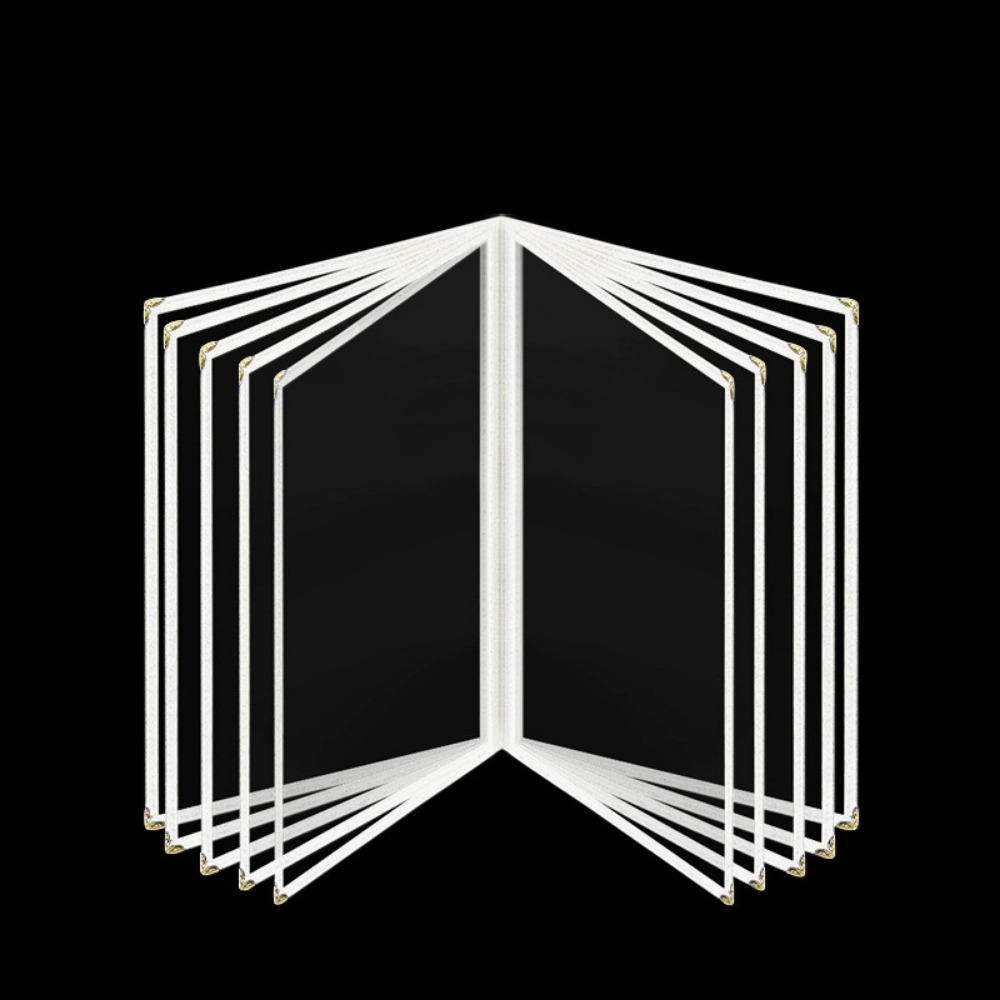 A4 A4 Menu Paper Holder Metal Corners Shell Document Folder PVC Transparent Menu Cover Hotel