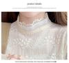 Women's Elegant Lace Long-Sleeve Base Layer Top, French Style, Plus Size, Autumn 2025 Collection
