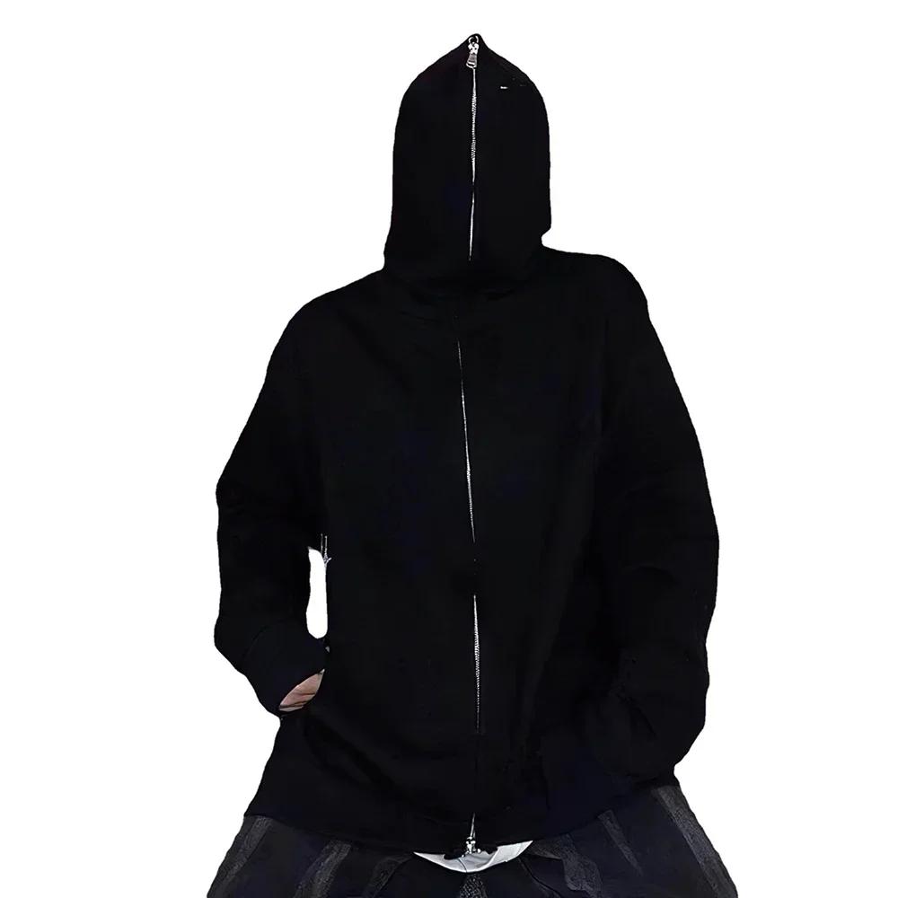 Spring Autumn Men's and Women's Full Zip Hooded Jackets Zip Hoodies Casual Cardigans Streetwear Hip-hop Y2K Clothing