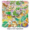 50 Lizard Doodle Personalized Cartoon Animal Children's Creative DIY Skateboard Luggage Stickers Waterproof