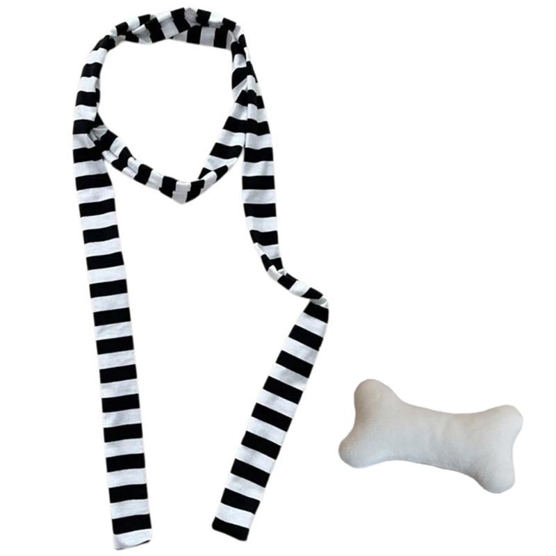 

Striped Pattern Scarf for Teen Girls Skinny Long Scarf for Students Camping Shopping Harajuku Styling Taking Photo