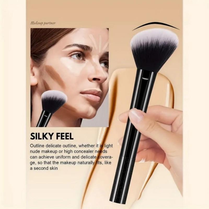 9pcs Multifunctional Black Makeup Brush Set With 1pc Beauty Egg,Soft Bristles for All Skin Types, Alcohol-Free Cosmetic Brushes
