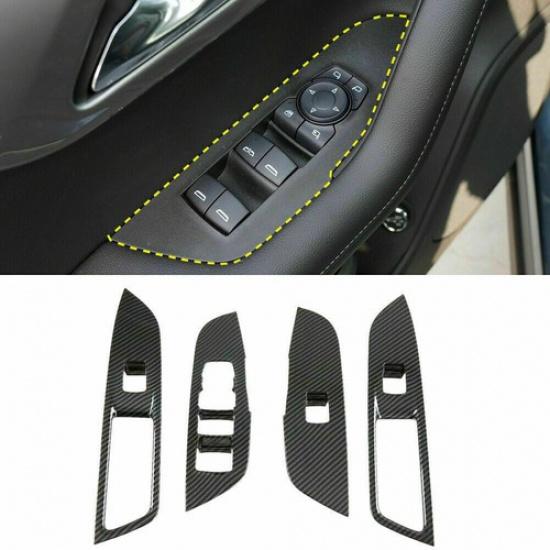 For Chevrolet Blazer 2019-2021 Carbon Fiber 4X Window Switch Panel Cover Trim