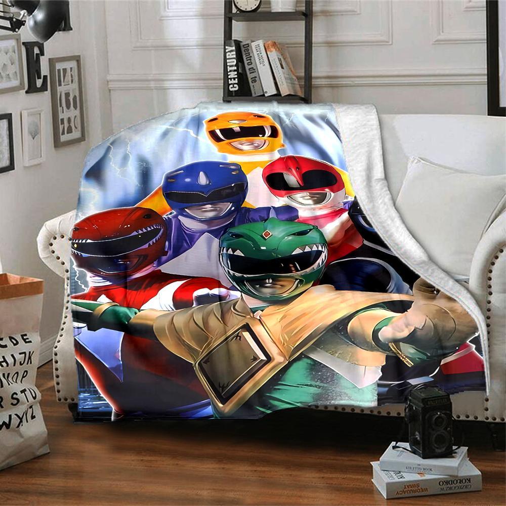 1pc Mighty Morphin Power Rangers1 Blanket, Gift, for Men and Women, Soft Blanket, Good for Sofa Bed Couch Travel, Lightweight Flannel Blanket