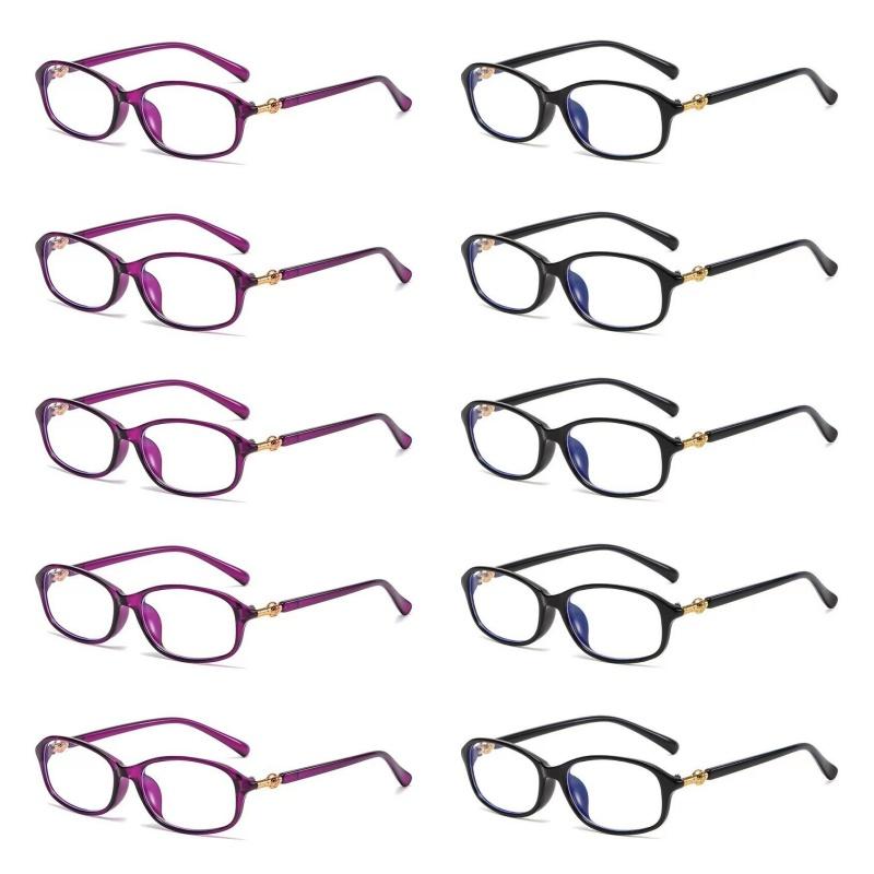 

10 ШТ. +100~+400 Очки для чтения с маленькой оправой и защитой от синего света для женщин, очки для пресбиопии, модные очки для дальнозоркости для маленького лица 2