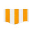 Yellow and White Striped Awning Valance 3.5 m