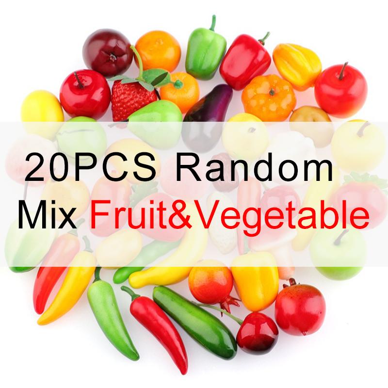 

20 ШТ./Пачка Імітація Фруктів Овочів Мініатюри Підроблені Персик Апельсин Реквізит для Фотографії Магазин Вікно Розкладка Дисплей Матеріали для DIY ZYF