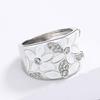 Export Source Elegant And Fresh Light-Colored Enamel Flower Slightly Inlaid Zircon Epoxy Women'S Ring
