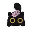 Cute Cat Black Brooch Set With Delightful Floral And Plant Motifs Perfect For Fall Fashion