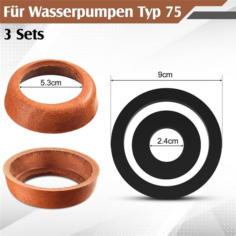 A84E-Seal Replacement Parts 6Pcs/Set For Garden Pump Hand Pump Well Pump For Most Model 75 Water Pumps Accessories Home Tool Kit