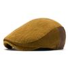 Men's Color Matching Peaked Cap Knitted Wool Beret Autumn Winter British Retro Forward Hat Warm Cap Painter's Hat