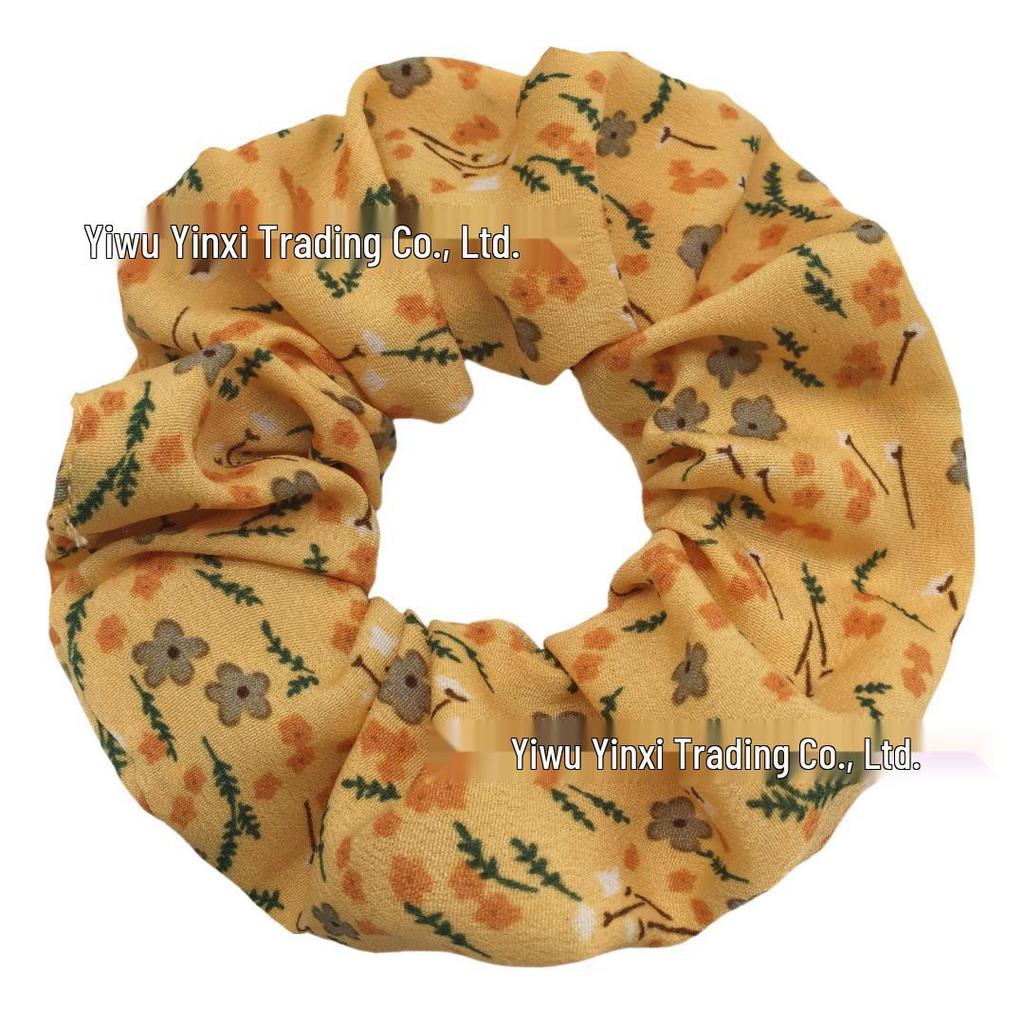 Vintage Blumen Chiffon Haargummis - Elegante Haaraccessoires & Kopfbedeckungen