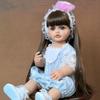 Reborn Babies Girl Twins Dolls 55 Cm Full Silicone Vinyl Lifelike Princess Long Hair Doll Bebe Reborn Birthday Gifts Made of KEIUMI