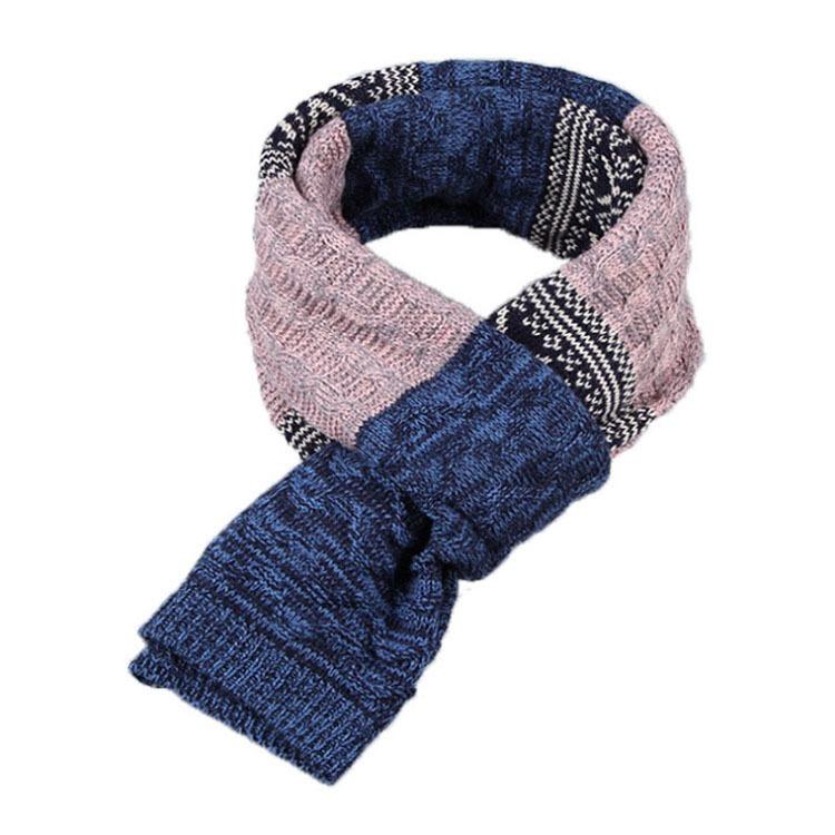 New Winter Men's Scarf Checkered Scarf Keep Warm Casual Knit Neckerchief Patchwork Wool Cashmere Scarf AC086