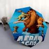Ice Age 2 Filmposter, robuster Cartoon-Faltschirm, tragbarer 3-fach faltbarer Kompaktschirm für Damen und Herren, geeignet für Reisen oder den täglichen Gebrauch
