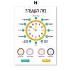 Nordic Hebrew Letters Alphabet Jewish Number Day Time Wall Art Canvas Painting Posters And Prints Wall Pictures Kids Room Decor