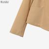 ZANZEA Women Long Sleeve Cardigan Blouse and Skirts Casual Two Piece Suit Sets