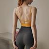Women's Spaghetti Strap Yoga Sports Bra with Beautiful Back Design - Shockproof Running & Fitness Vest Style
