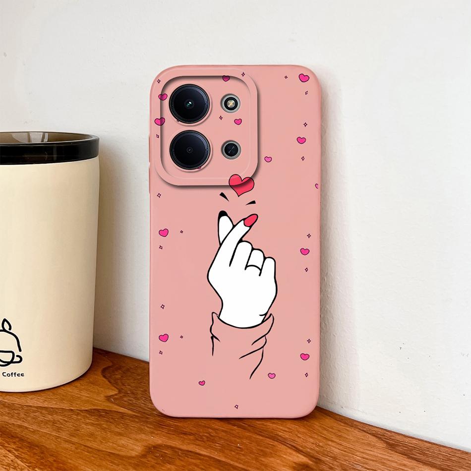 Per Custodia Redmi 15C Moda Cuore Silicone Liquido Protezione Fotocamera Cover Posteriore Per Xiaomi Redmi 15 C 4G 5G Funda Custodie Morbide per Telefono