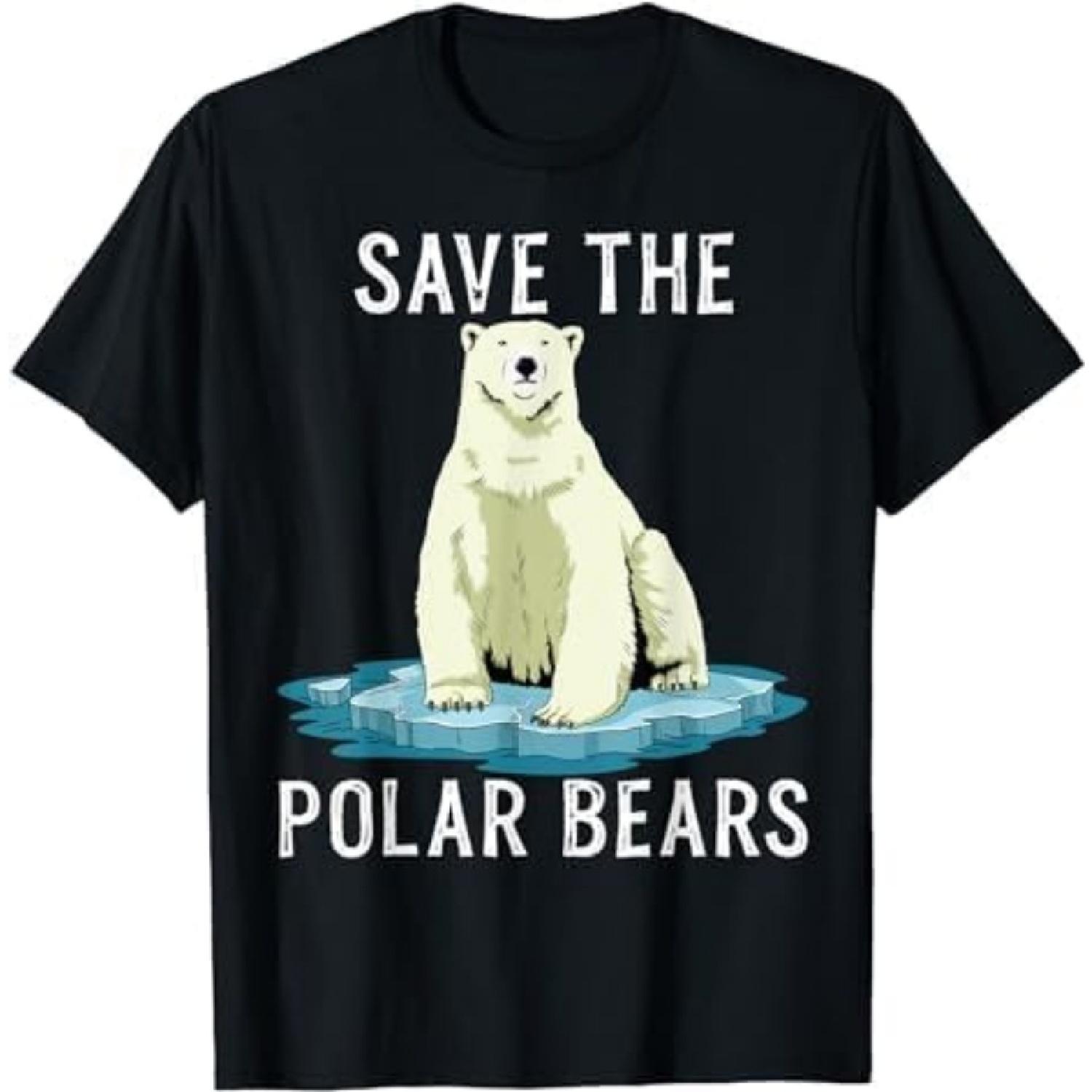 Save The Polar Bears Shirt Anti Climate Change Polar Bear T-Shirt GIU Mens Womens Tank Top Sweatshirt Hoodie Black S