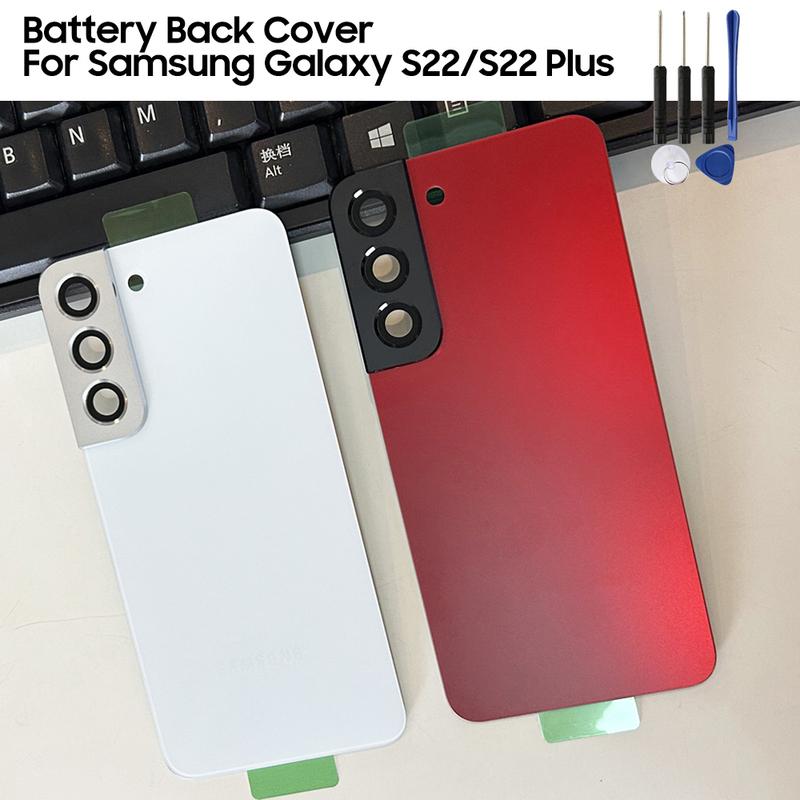 Glass Housing Back Cover Cases For SAMSUNG Galaxy S22Plus S22+ S22 Phone Rear Battery Door Phone Cover Back Cover with Tool