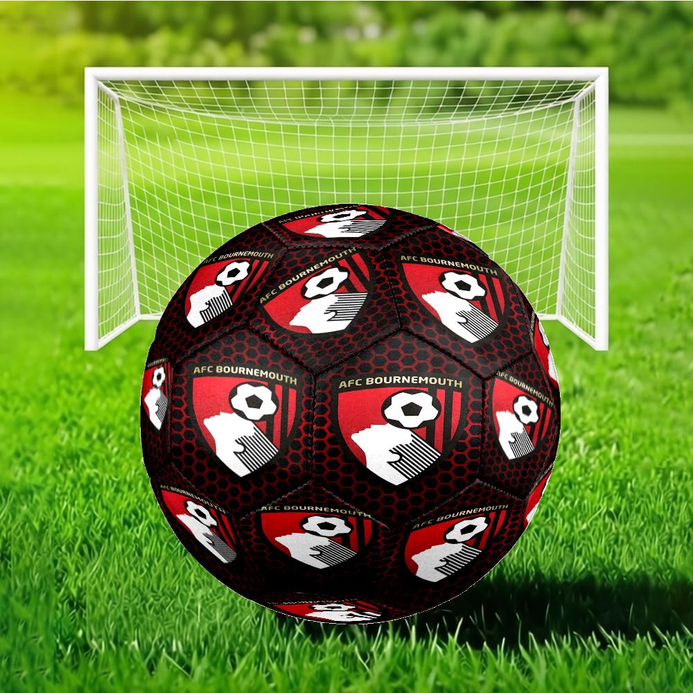 Afc Crest Printed Size 5 Soccer Ball - Durable, Machine-stitched, Soft and Comfortable, Suitable for Training and Matches Gift