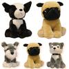 21/26cm Niedliches Mini-Hund-Stofftier Lebensecht Husky Shar-pei Bulldogge Schnauzer Tier-Stofftier Hausdekoration Geschenk für Ihr Kind