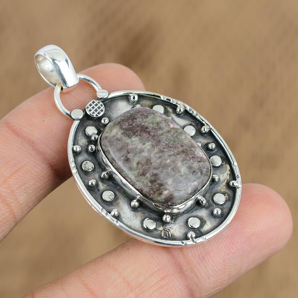Mothers day Deal Radiant Eudialyte Stone Wedding Pendant Jewelry Sterling Silver