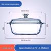 Heat-Resistant Crystal Glass Pot with Lid for Oven & Microwave; Double-Ear Soup Bowl for Steaming & Stewing.