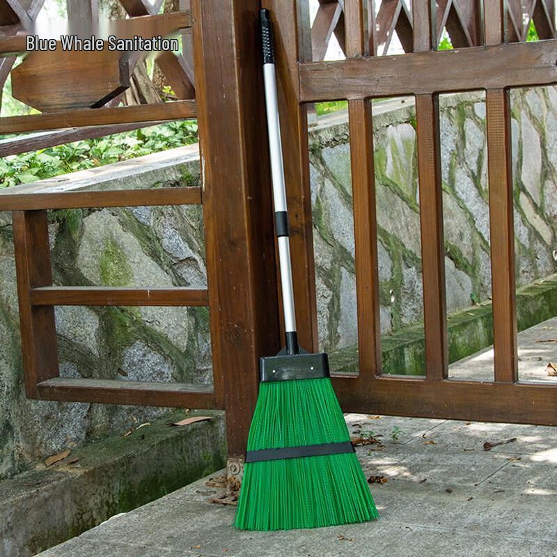 Retractable Outdoor Yard Broom with Hard Bristles