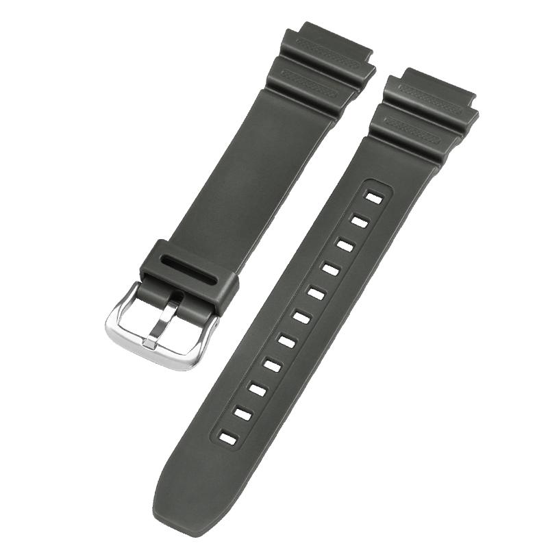 

Ремінець для годинника Casio AE1200 SGW300/400 MRW200 W218H AE1000/1300 W219 AQ-S810W Електронний спортивний дайвінг TUP Ремінець для годинника 18 мм 18mm сірий колір